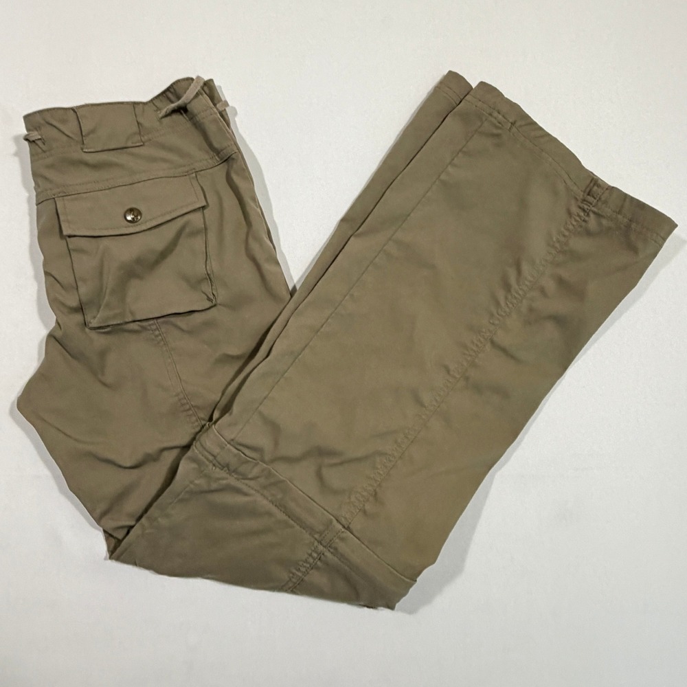 Prana Convertible Cargo Pants Women's 4 Khaki Brown Hiking Utility Gorpcore Y2K